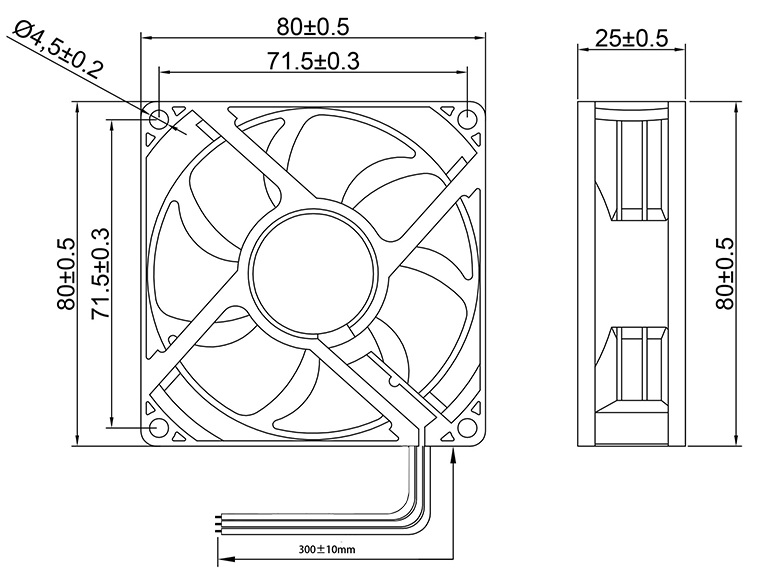 MFE8025 Dimensions